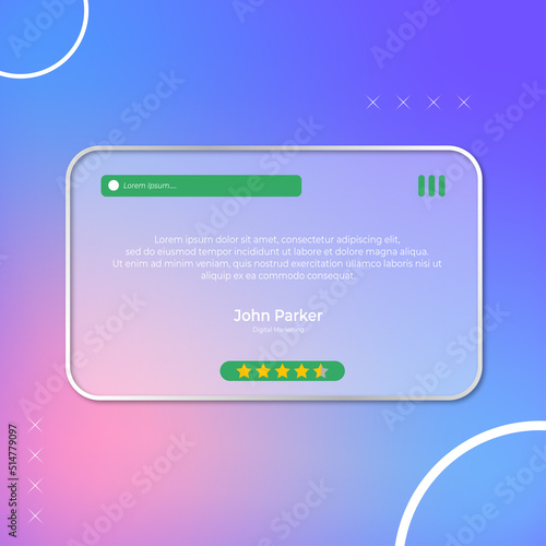 Creative web testimonial concept