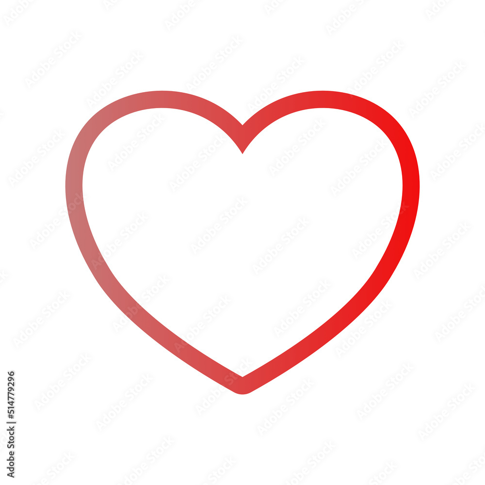 red heart isolated on white