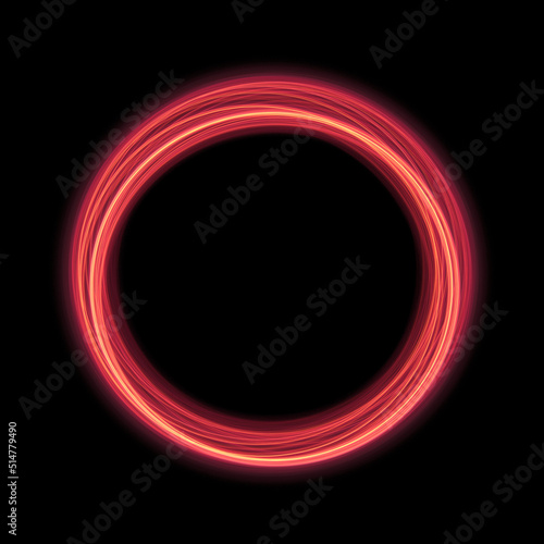 Red light stripe circle background. Use photoshop layer mode lighten, screen, linear dodge (add) to remove the background