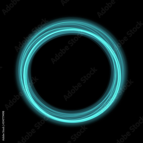 Laser neon circle ring line frame background. Use photoshop layer mode lighten, screen, linear dodge (add) to remove the background