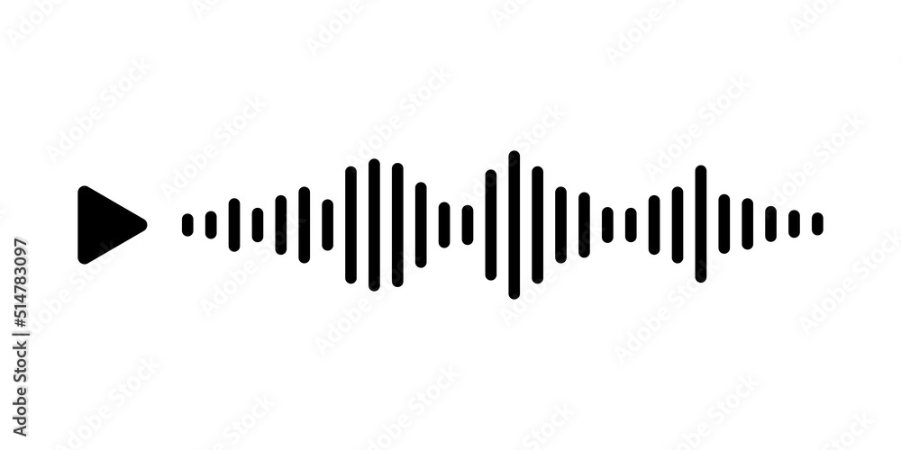 Audio voice message wave with play button on white background in messeger. Vector illustration for a website or application. The concept of people communicating through mobile app. Audio voice message wave with play button on white background in messeger. Vector illustration for a website or application. The concept of people communicating through mobile app.