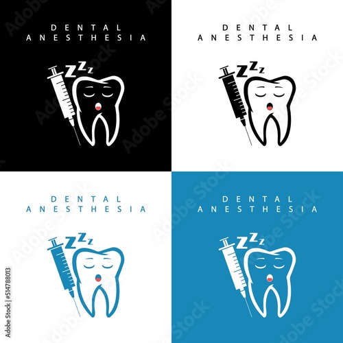 Logo for an anesthesiologist company. Anesthesia in dentistry