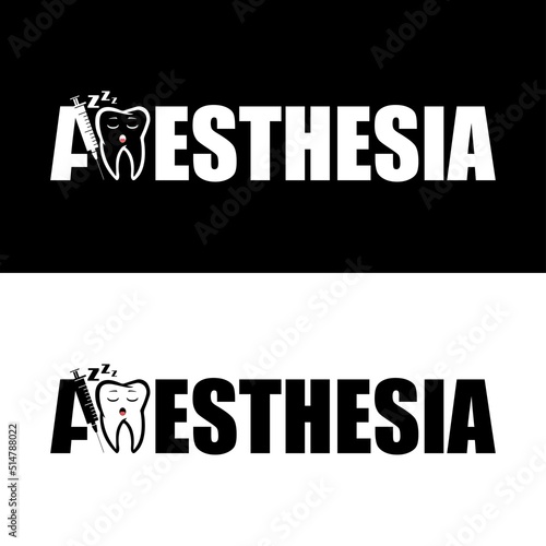 Logo for an anesthesiologist company. Anesthesia in dentistry