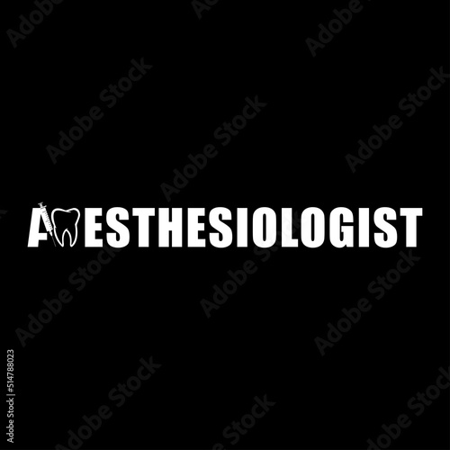 Logo for an anesthesiologist company. Anesthesia in dentistry