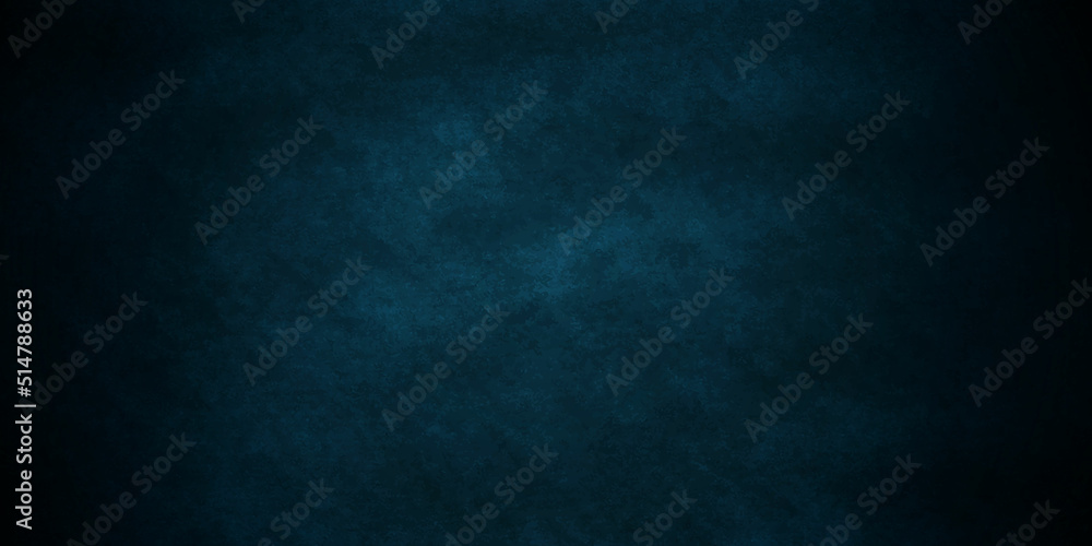 Abstract grunge dark blue backdrop background. rough decorative textured pained backdrop. graphic design, banner, arts poster and Blue,black abstract grunge texture panoramic background.
