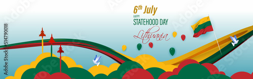 Vector illustration for Lithuania Statehood Day banner