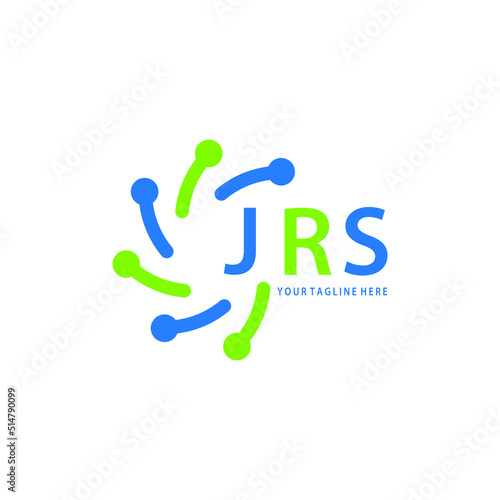 JRS logo design initial creative letter logo.JRS unique letter logo design.
JRS vector logo simple, elegant and luxurious,technology logo shape. 
 photo