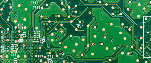 Photographie Electronic circuit board close up