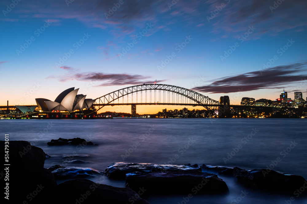 Fototapeta premium Sydney Harbour Bridge at sunset