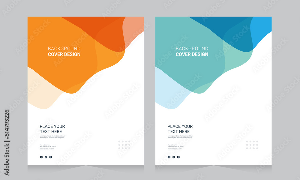 Fototapeta premium Cover design for annual report and business catalog, magazine, flyer or booklet. Brochure template layout. A4 cover vector EPS-10