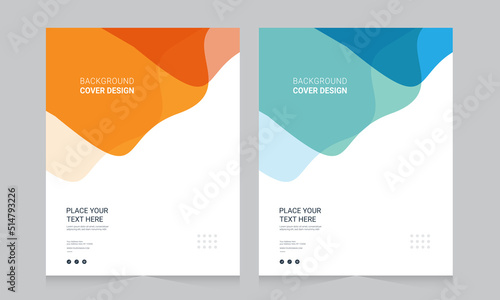 Cover design for annual report and business catalog, magazine, flyer or booklet. Brochure template layout. A4 cover vector EPS-10 photo