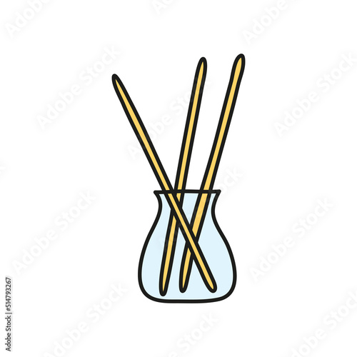 Doodle aroma sticks in bottle.