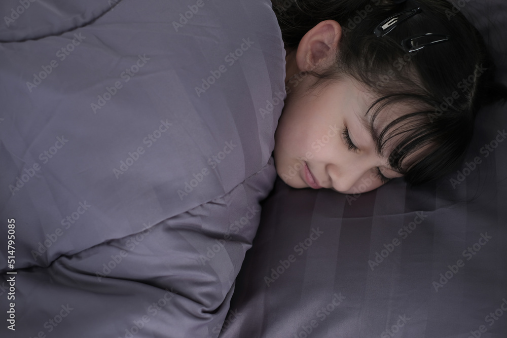 Sweet little girl sleeping in the bed. Portrait of cute little girl sleeping in bed.
Sweet little girl sleeping in the bed. Portrait of cute little girl sleeping in bed.