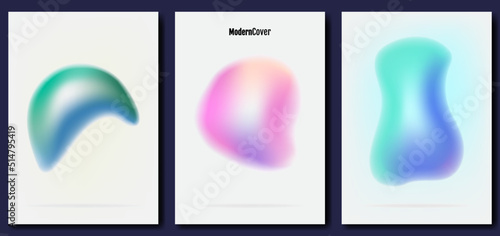 Vector illustration. A minimalistic colored  design. Liquid shape. Modern Art graphics. Design for business cards, invitations, flyers, brochures.