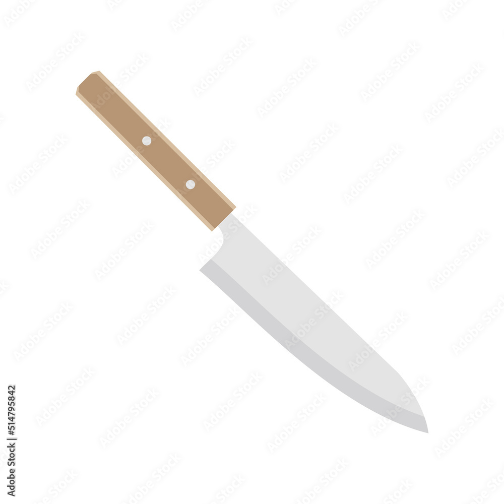 Paring knife. cooking knife icon isolated on white background. vector illustration in flat style. Utensils for cooking. Kitchenware vector illustration Paring knife. cooking knife icon isolated on white background. vector illustration in flat style. Utensils for cooking. Kitchenware vector illustration