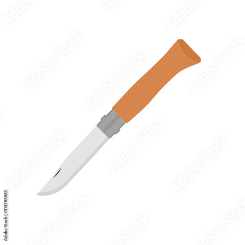 Paring knife. cooking knife icon isolated on white background. vector illustration in flat style. Utensils for cooking. Kitchenware vector illustration