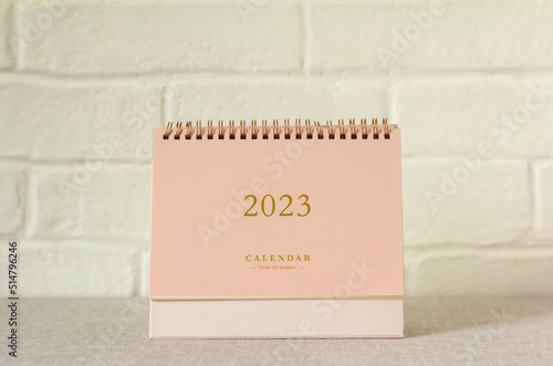 Desktop calendar for the new year 2023.Desktop calendar for the new year 2023.