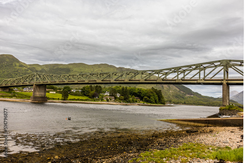Ballachulish Bridge in West Highlands of Scotland.  Linking the villages of South Ballachulish and North Ballachulish. photo