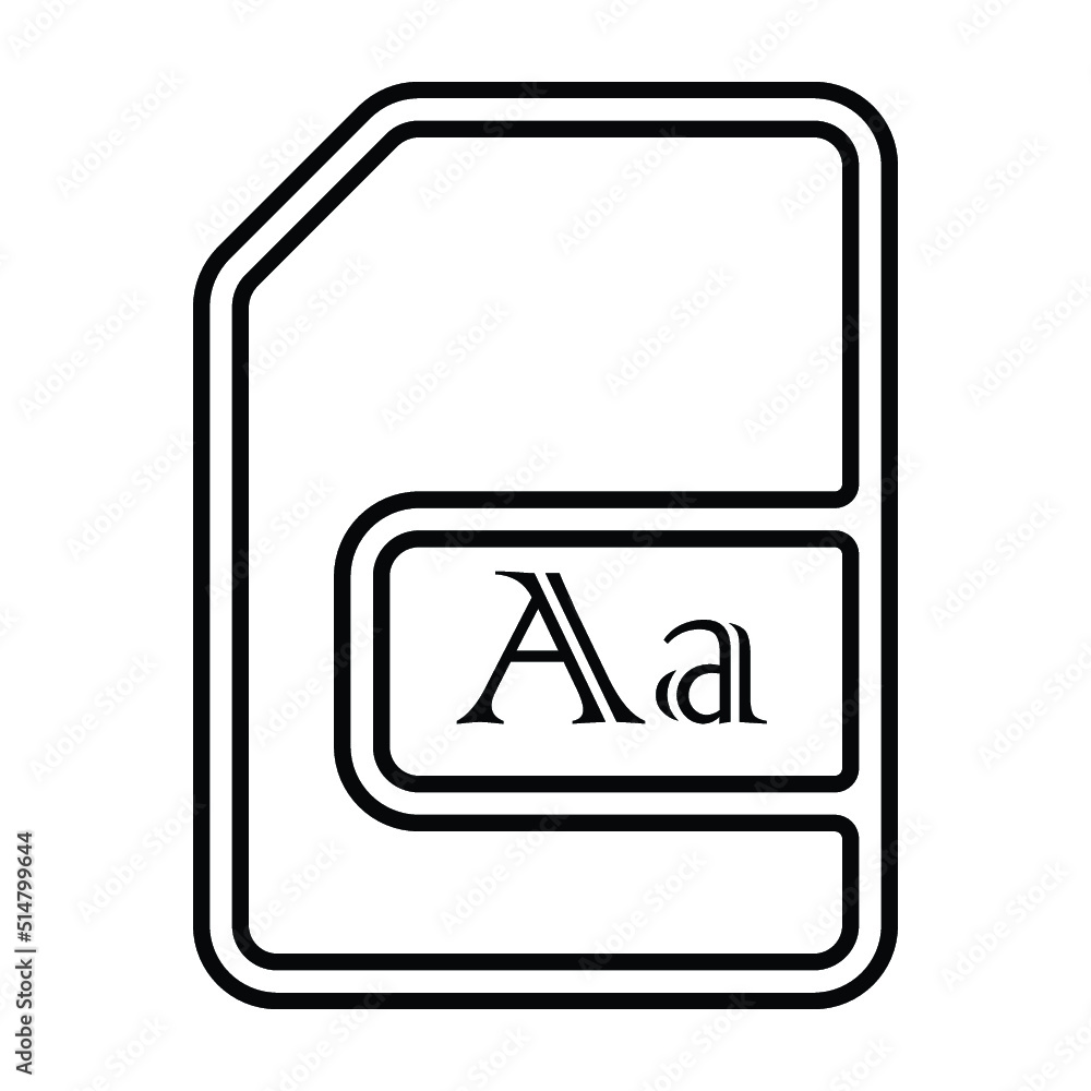 Font file Isolated Vector icon which can easily modify
Font file Isolated Vector icon which can easily modify