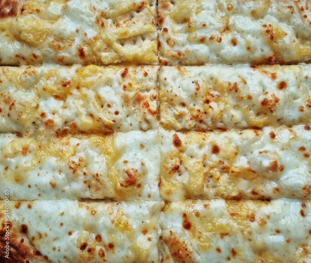 close up of a pizza. pizza with cheese .