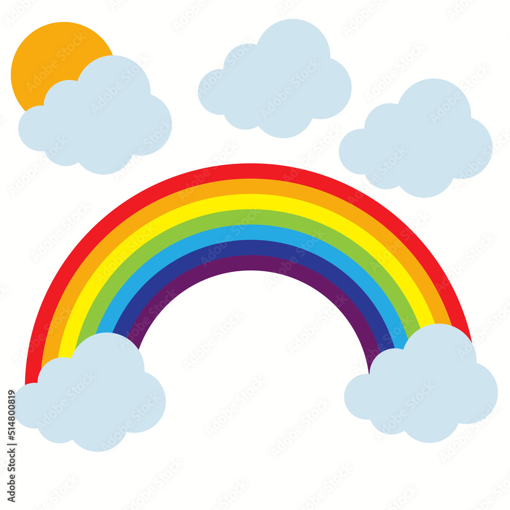 Rainbow with Sun and Clouds Rainbow with Sun and Clouds