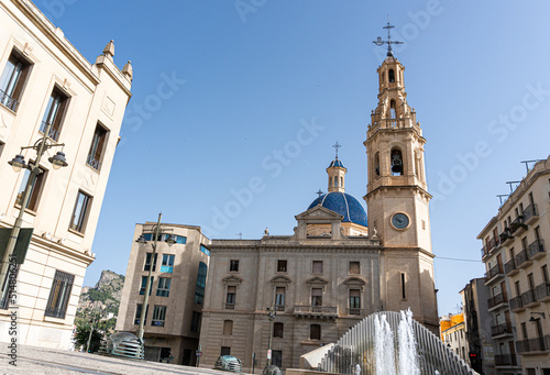 Santa Maria Church, in Plaza España in Alcoy. photo