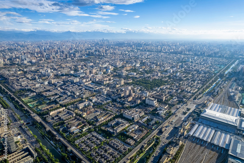 aerial view of the Xi'an City Wall