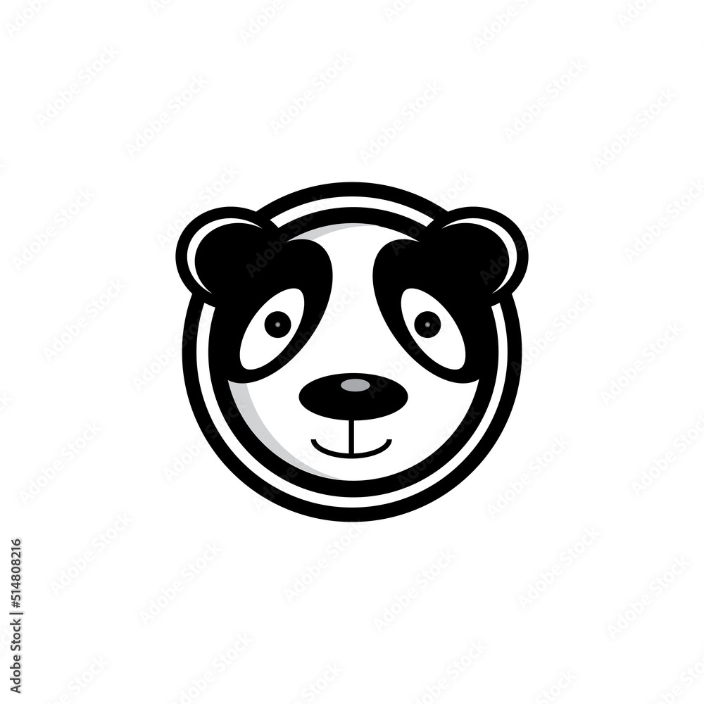Cute panda face vector illustration. Cute panda face vector illustration.