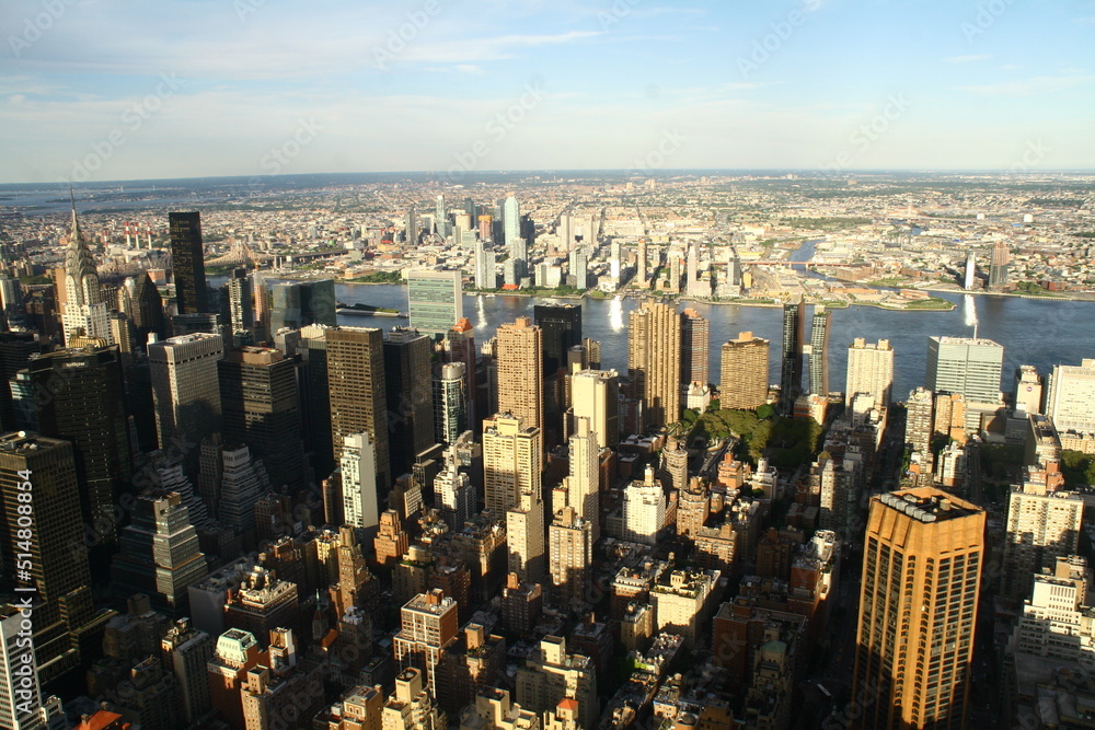new york, new york, usa, view of the skyline manhattan from the empire state building,,
