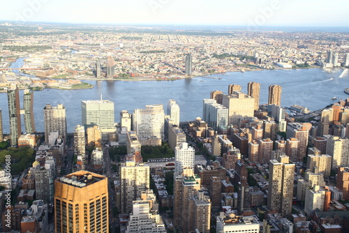 new york  new york  usa  view of the skyline manhattan from the empire state building  