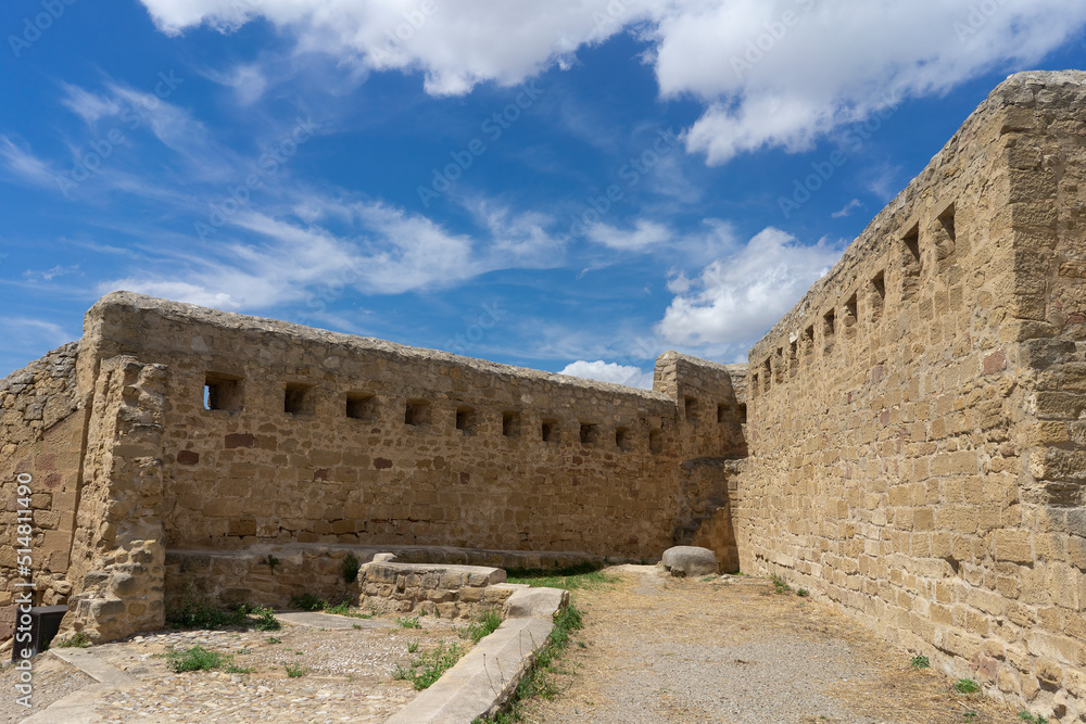 Stone fortification of the castle of San Vicente de la sonsierra, Spain
