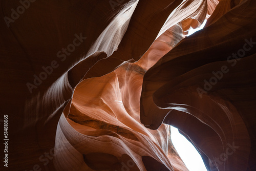 Antelope Canyon, Arizona, stunning natural sandstone cave located on Navajo land, background, travel concept