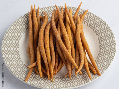 Kokoro - Nigerian snack. Fried corn stick. photo