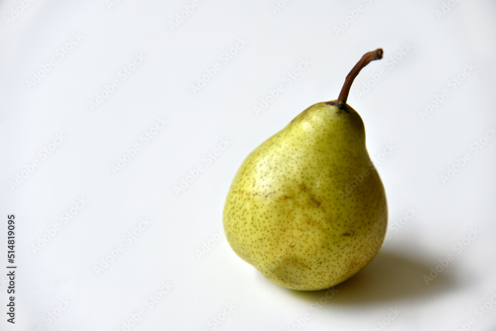 Green delicious pear on a white background Green delicious pear on a white background