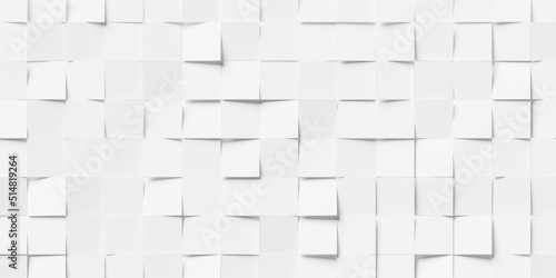 Random rotated white planes geometrical background wallpaper banner or template flat lay from above