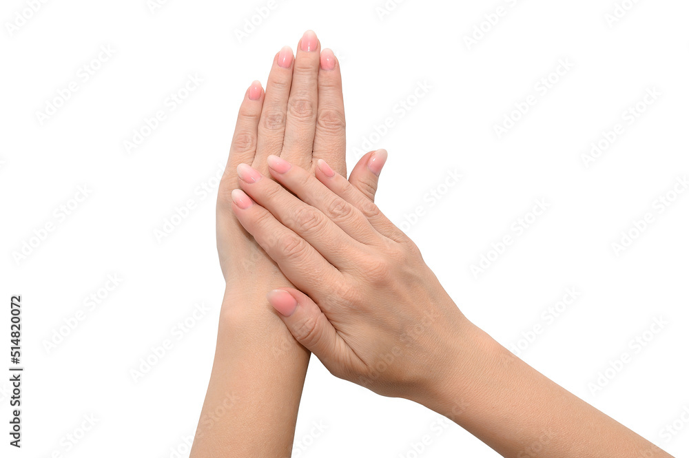 Women's hands with a beautiful manicure. Treatment and spa care for the skin of hands and nails. Women's hands with a beautiful manicure. Treatment and spa care for the skin of hands and nails.