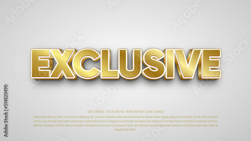 Exclusive 3d style editable text effect