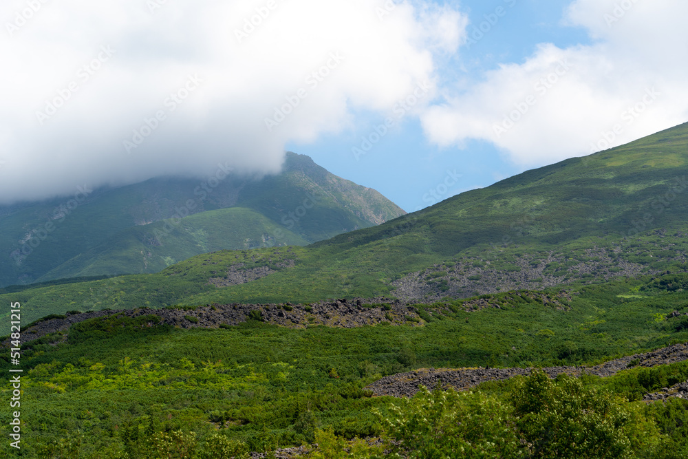 Obraz premium 北海道の十勝岳 望岳台