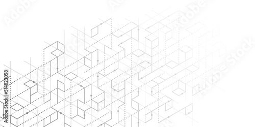 Technology background .Geometric lines.Abstract tech.Technical drawing.Vector illustration.