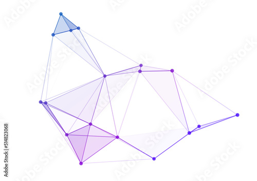 Technological background from polygons and lines.Molecule structure and communication.Technology banner.Vector illustration