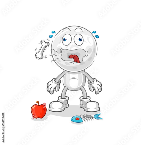 golf head burp mascot. cartoon vector