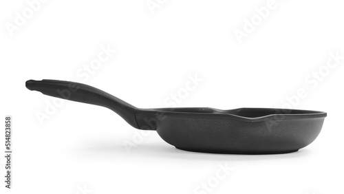 Black frying pan side view ...