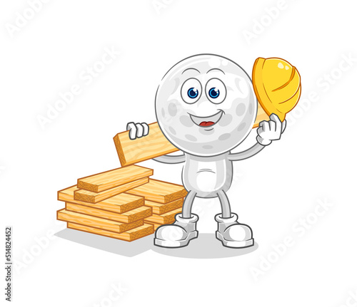 golf head builder vector. cartoon character