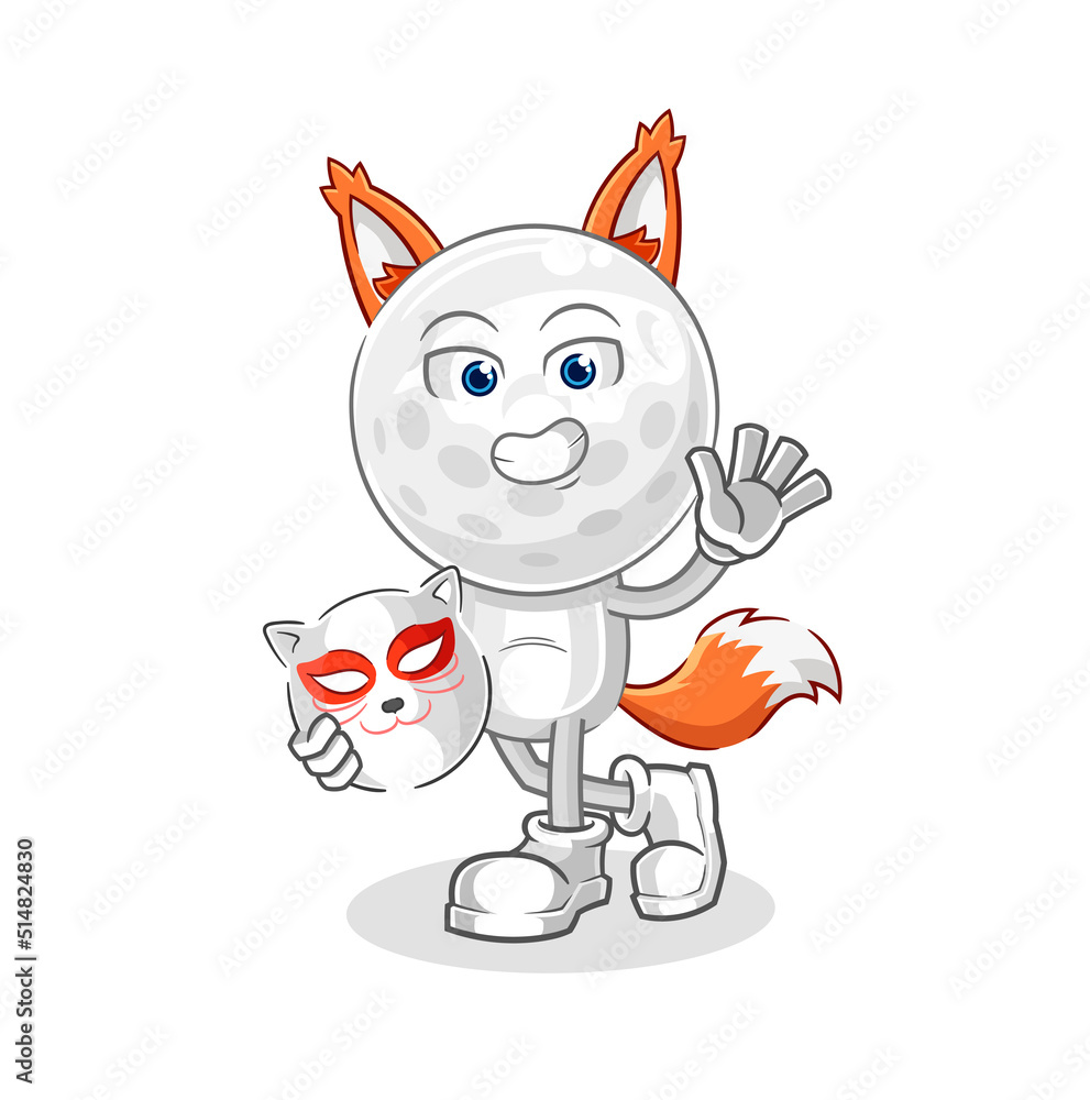 Obraz premium golf head with a rainbow. cartoon vector