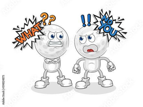 golf head play whack a mole mascot. cartoon vector