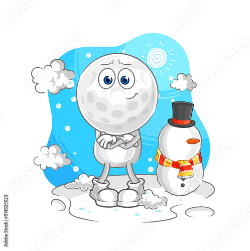 golf head Oh my God vector. cartoon character