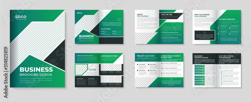 Corporate brochure template and minimalist booklet company profile cover page leaflet design for business agency