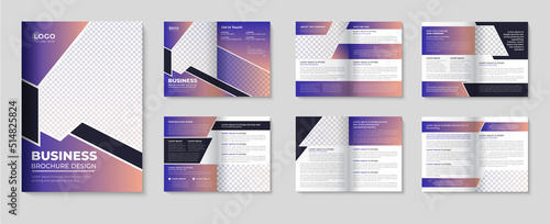 Corporate brochure template and minimalist booklet company profile cover page leaflet design for business