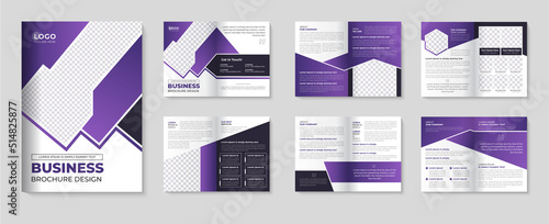 Corporate brochure template and minimalist booklet company profile cover page design for business agency