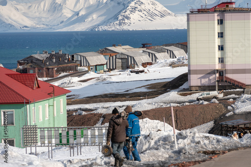 Barentsburg, russian village in Spitsbergen Island, Svalbard photo